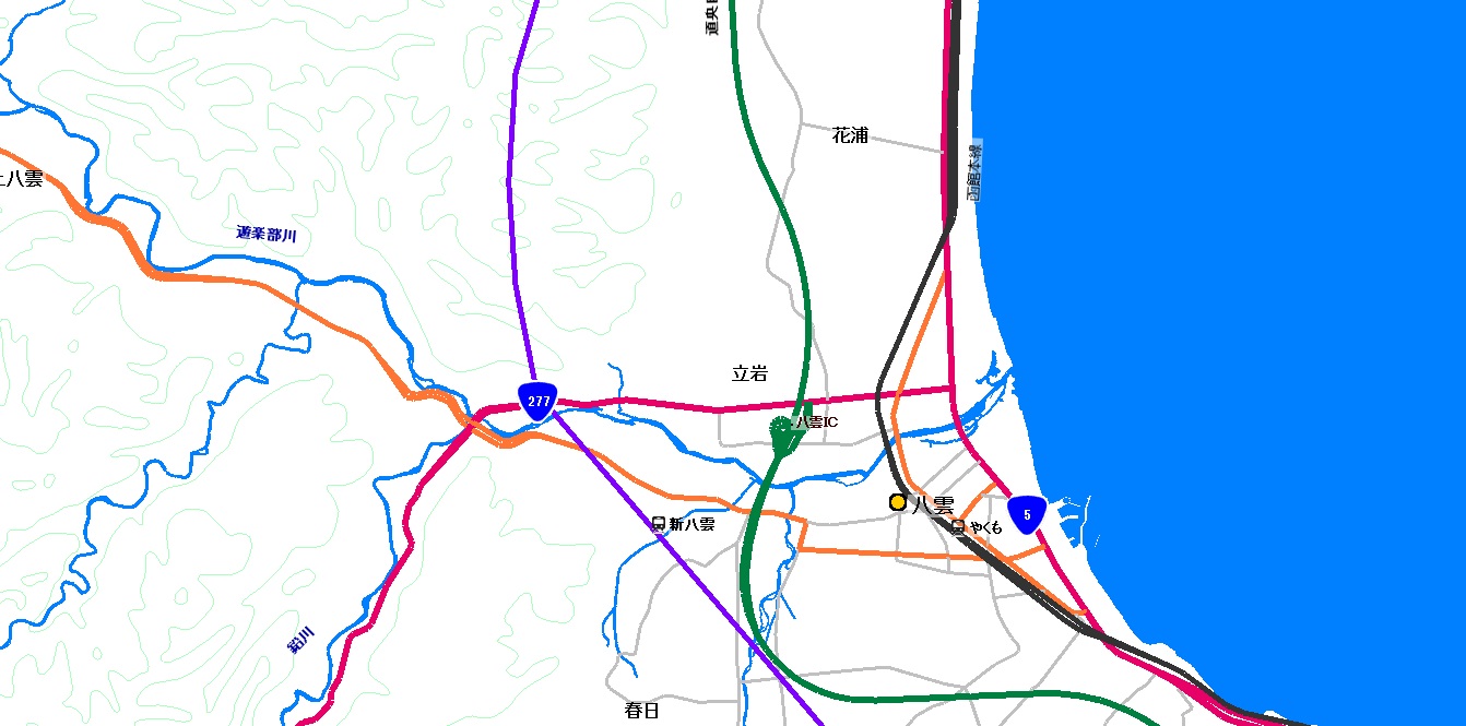 新八雲駅地図