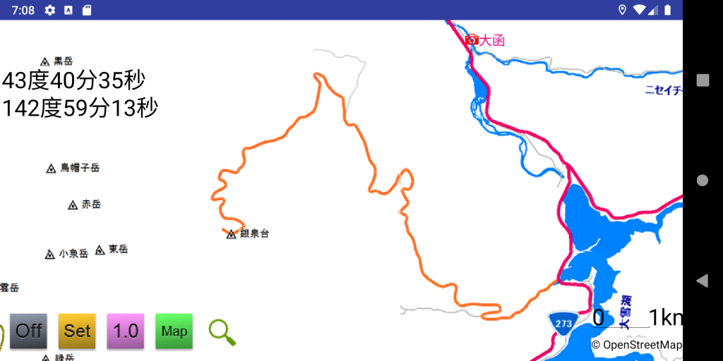 大雪山銀泉台地図