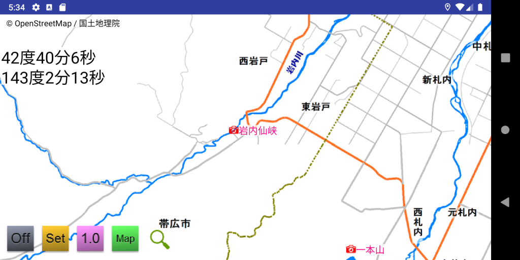 岩内仙峡地図