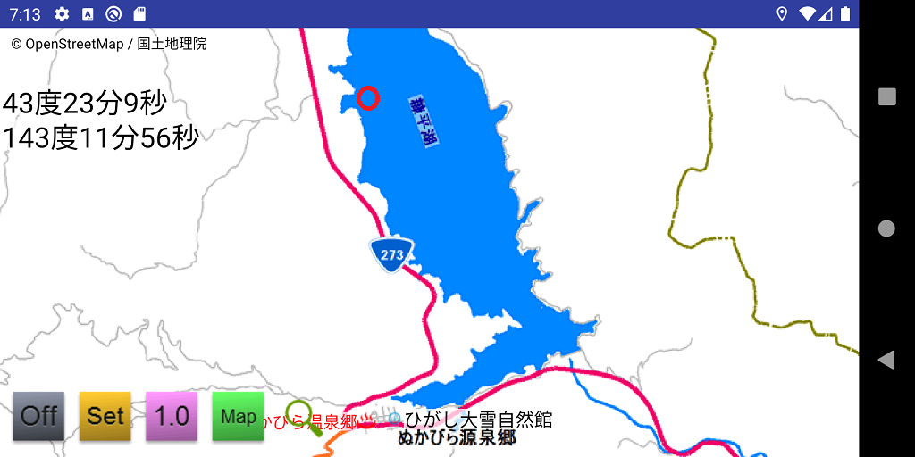 糠平湖地図