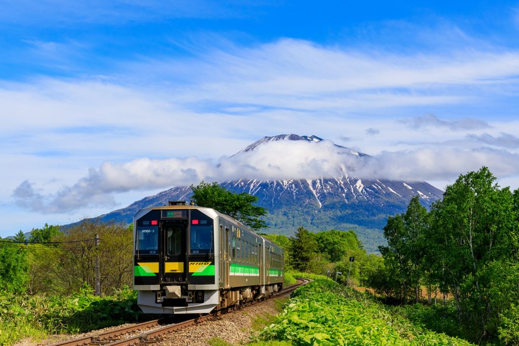 羊蹄山とH100形