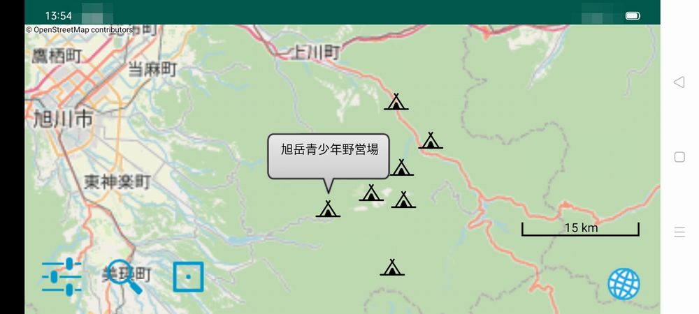 大雪山キャンプ場地図1